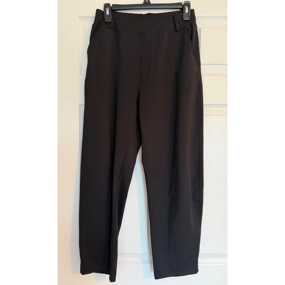 Baleaf Womens Black Athletic Golf Hiking Pants Size Medium Straight Leg Stretch
